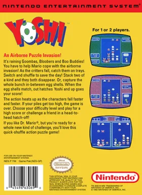 Yoshi (USA) box cover back